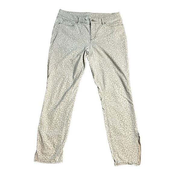 Ann Taylor LOFT Animal Print Modern Skinny Ankle Jeans Zipper 29 8 - Picture 1 of 8